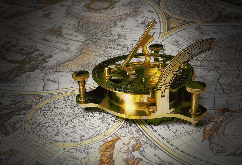 strumento di navigazione e mappa