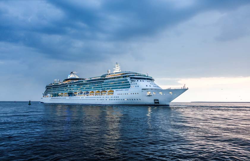 nave da crociera per concetto di rotta